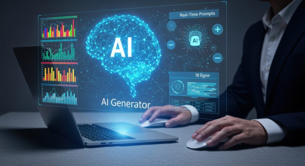 AI-generated analytics and decision-making dashboards.